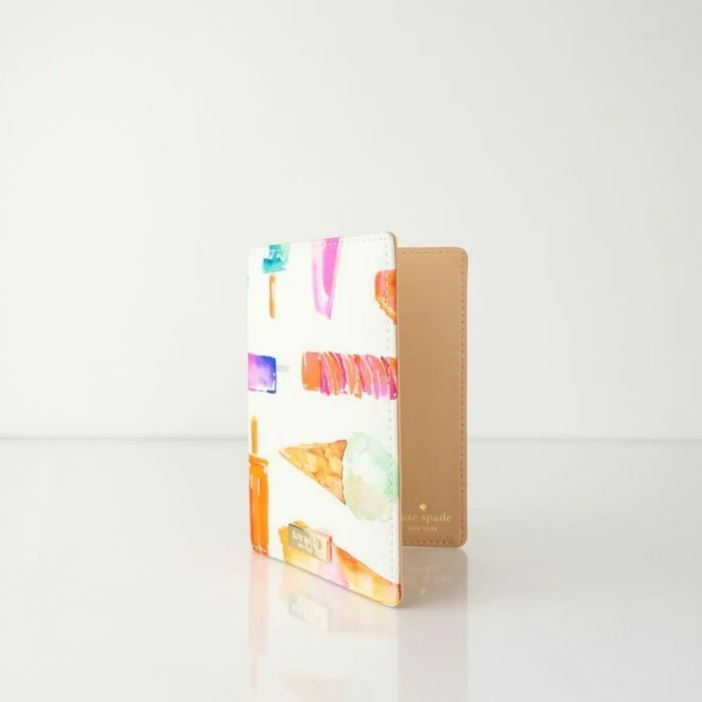 🍦🔹️ KATE SPADE  🔹️PASSPORT HOLDER SHORE STREET (ICE POP PRINT) ✨️🍦 - Picture 8 of 11